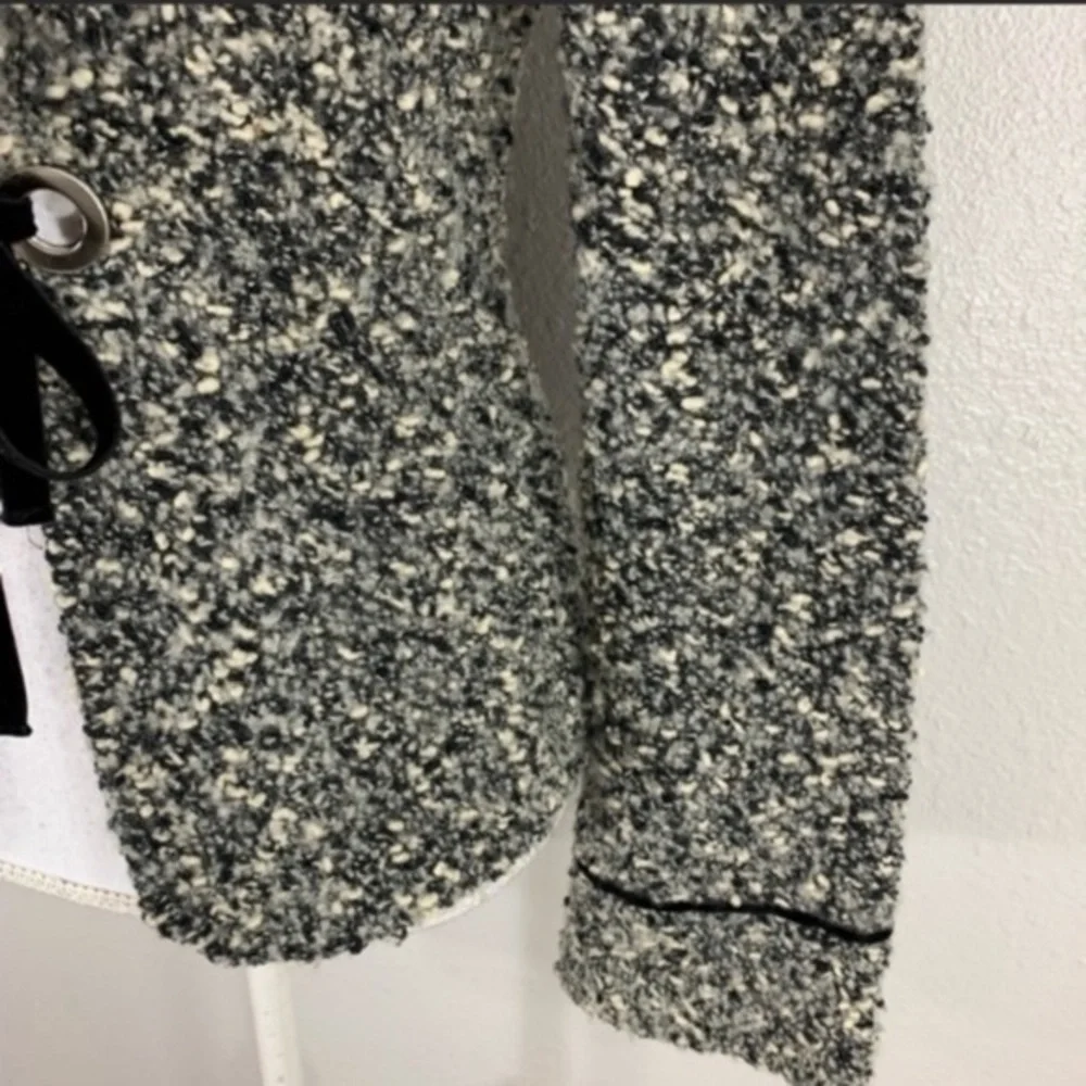 Classiques Entier black gray white wool tie jacket
